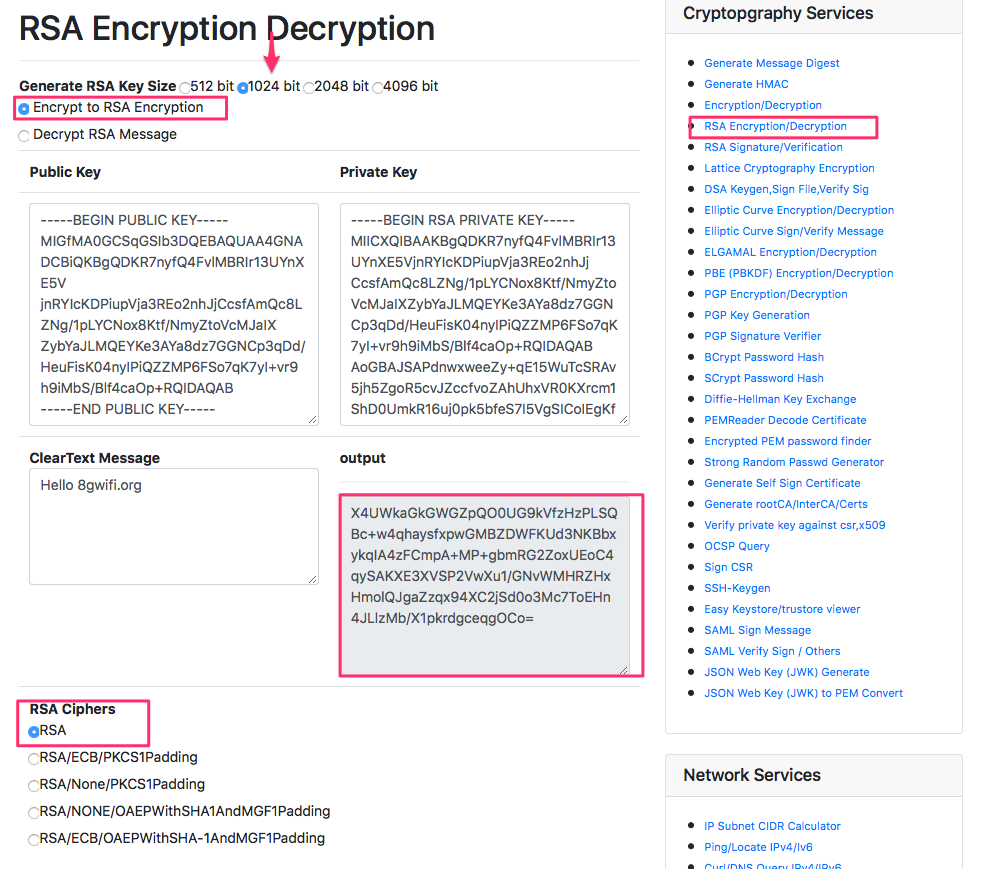 rsa encryption and decryption python code
